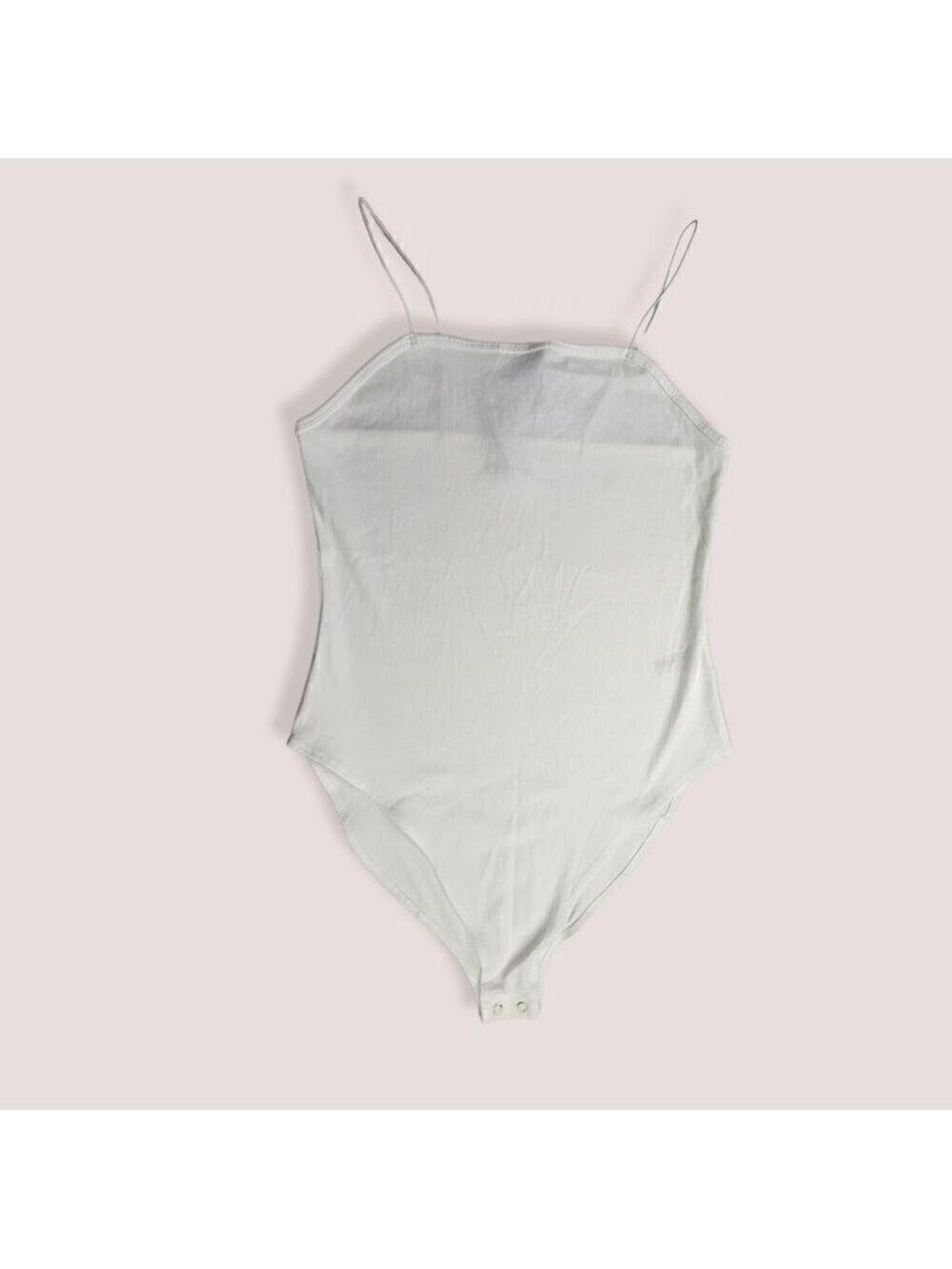 Wild Fable White Ribbed BodySuit Large